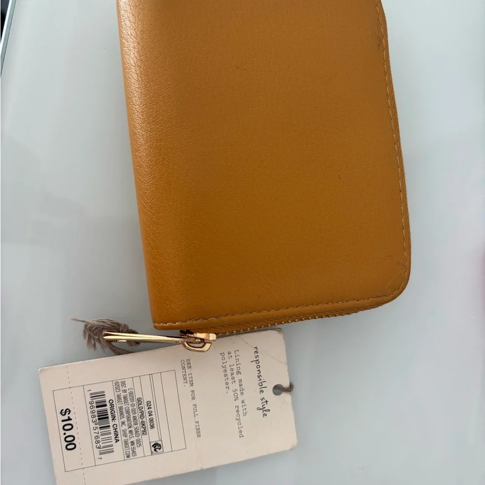 a new day Mustard Yellow Zip Wallet